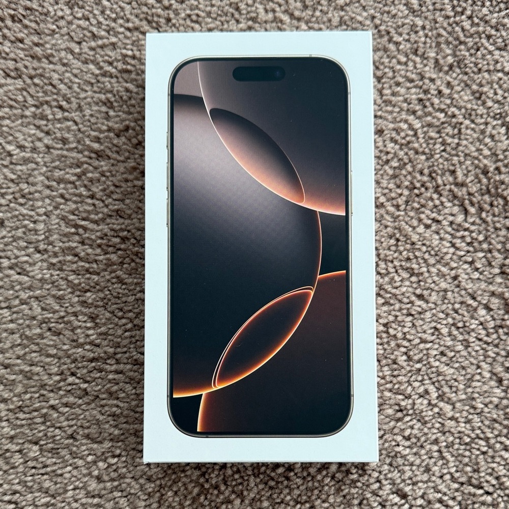 Apple iPhone 16 Smartphone Box in White, Silver and Black Empty Box